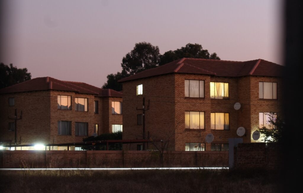 A set of apartments in a complex.