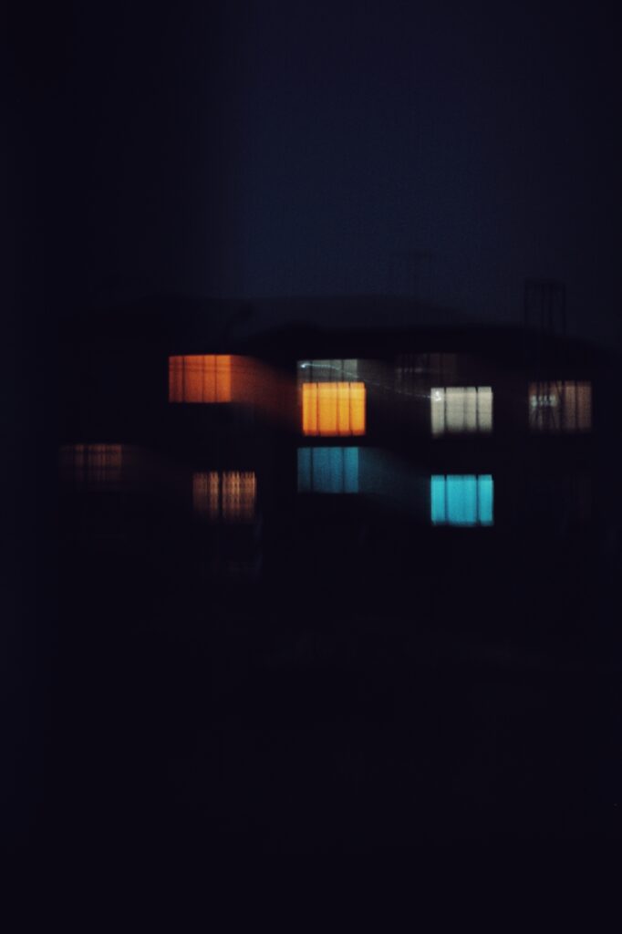 A image of an apartment complex shot at night in the Randfontein area in the West of Gauteng.