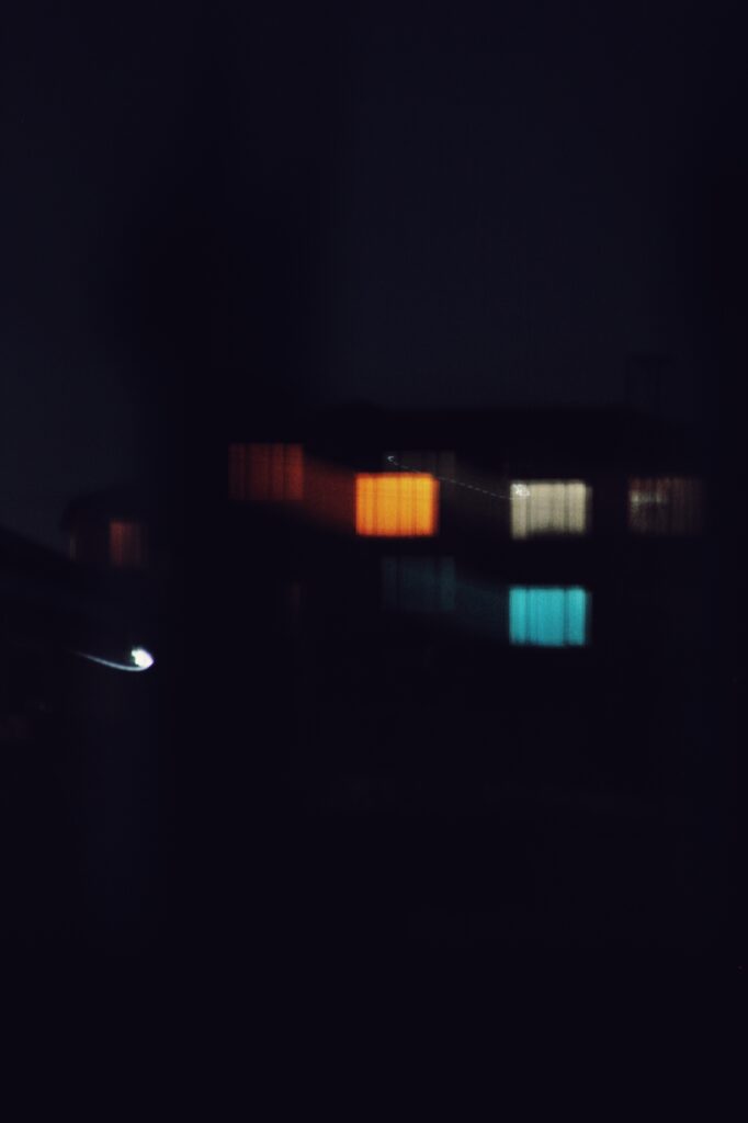 A image of an apartment complex shot at night in the Randfontein area in the West of Gauteng.